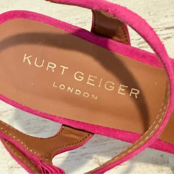 Kurt Geiger London SZ 38.5 Kensington Glitz Wavy  Rhinestone Platform Sandals - Picture 12 of 14